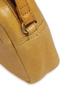 Natural Norah Umhängetasche genarbtes Rindsleder senfgelb