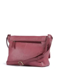 Natural Norah Umhängetasche genarbtes Rindsleder pink