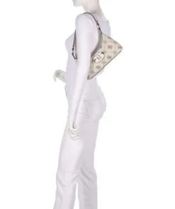 Neda 4G Peony Logo Schultertasche Canvas creme