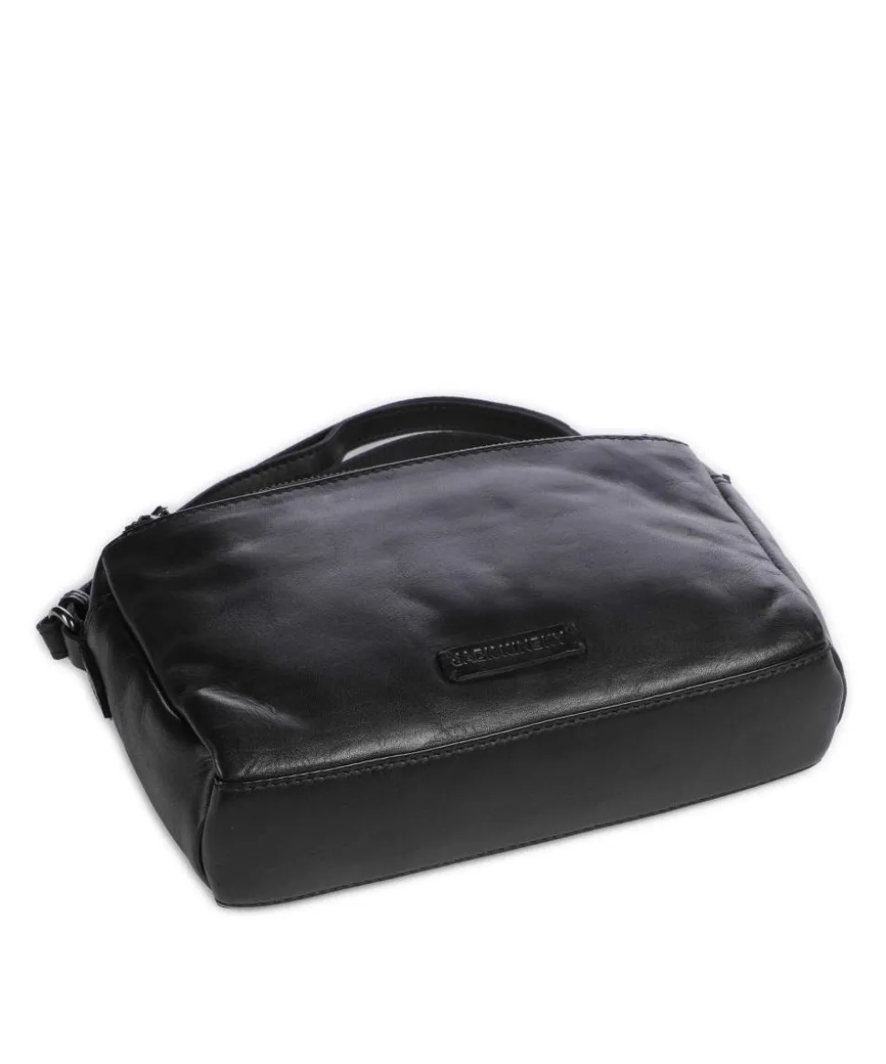 Nelson 1 Umhängetasche genarbtes Leder schwarz