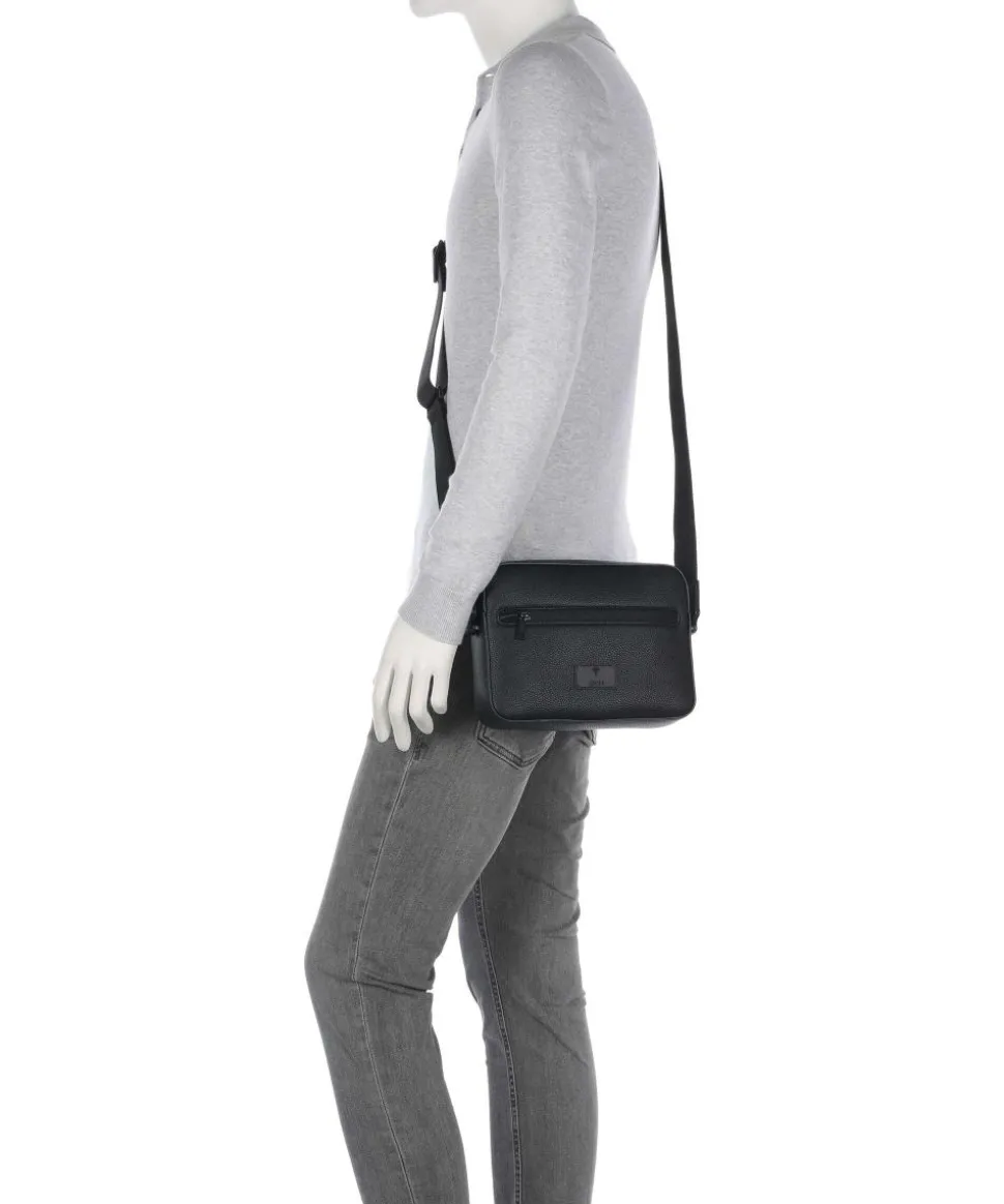 Nepezzano Pino Umhängetasche Lederimitat schwarz