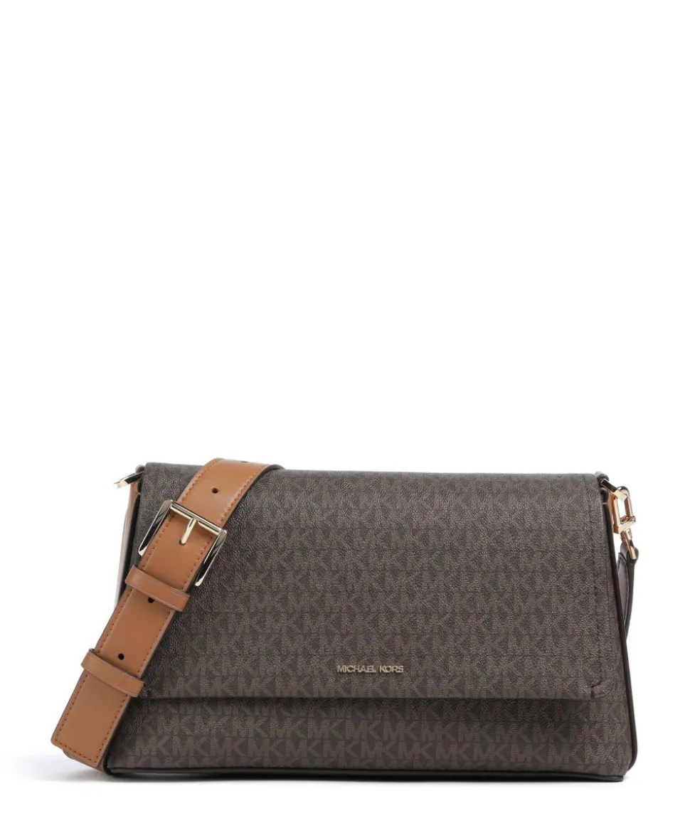 Nessa Large Schultertasche Lederimitat dunkelbraun