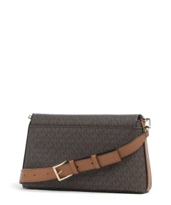 Nessa Large Schultertasche Lederimitat dunkelbraun