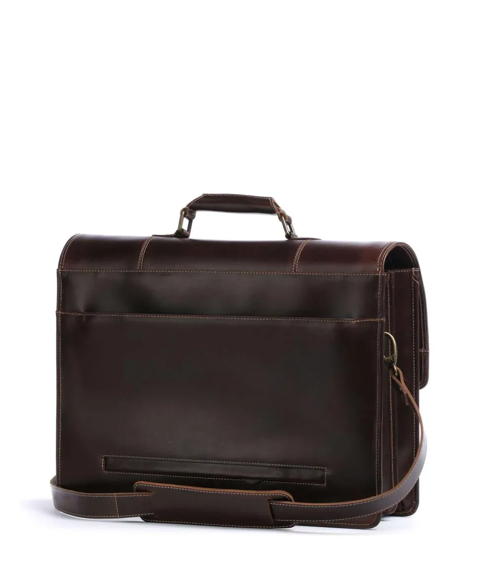 Nevada Aktentasche 15″ glattes Rindsleder dunkelbraun