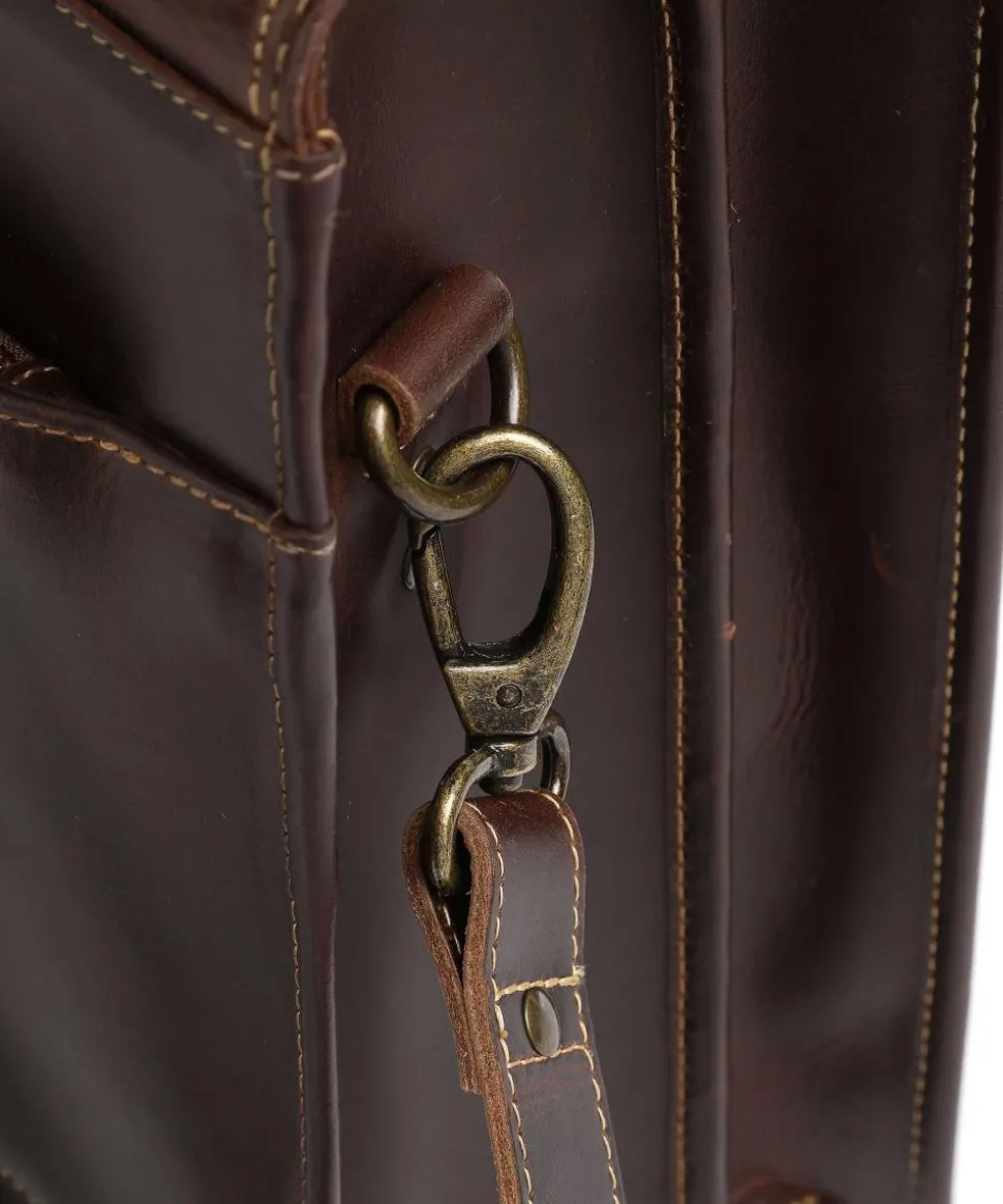 Nevada Aktentasche 15″ glattes Rindsleder dunkelbraun