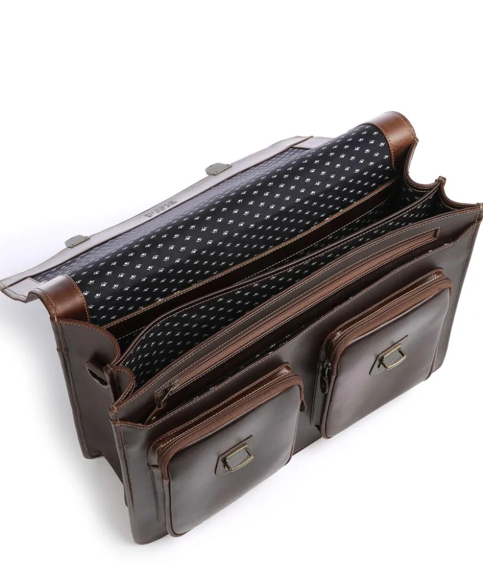 Nevada Aktentasche 15″ glattes Rindsleder dunkelbraun