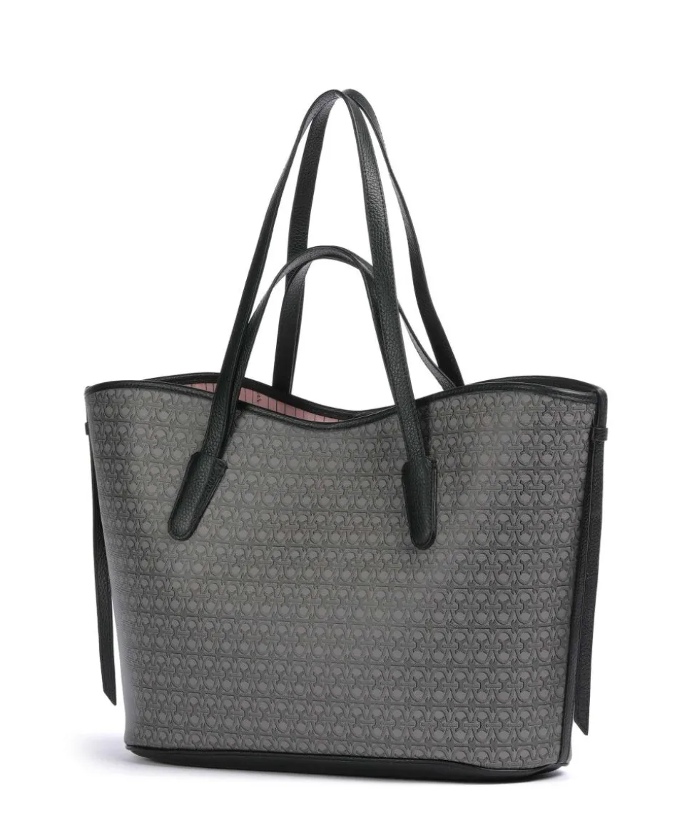 Never Without Bag Monogram Shopper Canvas grau/schwarz