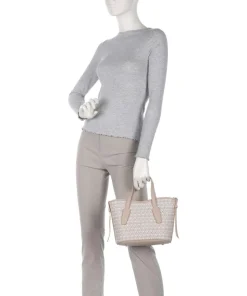 Never Without Bag Monogram Handtasche Baumwolle weiß