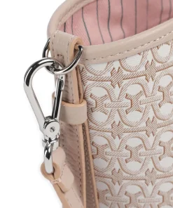 Never Without Bag Monogram Handtasche Baumwolle weiß