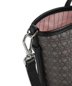 Never Without Bag Monogram Handtasche Baumwolle grau/schwarz