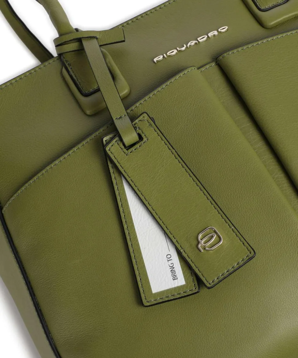 Nevet Shopper 13″ fein genarbtes Rindsleder olivgrün