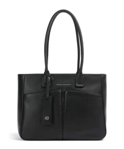 Nevet Shopper 13″ fein genarbtes Rindsleder schwarz