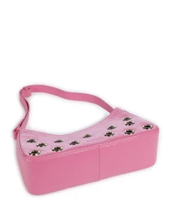 New Zealand Apollo 2 Eyelet Schultertasche geprägtes Leder pink