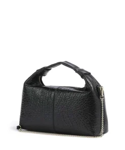 New Zealand Dandy Beuteltasche geprägtes Leder schwarz