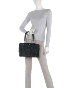 Nido M Schultertasche Nappa Kalbsleder schwarz