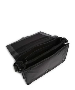 Night Stories Umhängetasche Rindsleder schwarz