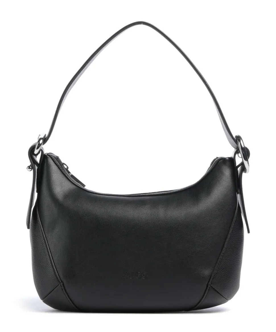 Ninda Beuteltasche Lederimitat schwarz