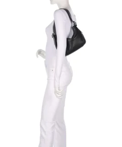 Ninda Beuteltasche Lederimitat schwarz