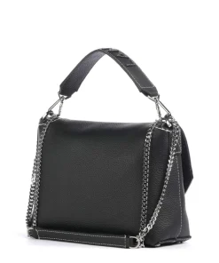 Ninon M Schultertasche genarbtes Rindsleder schwarz