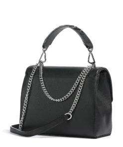 Ninon M Schultertasche genarbtes Rindsleder schwarz