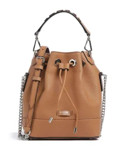Ninon S Bucket bag genarbtes Rindsleder camel