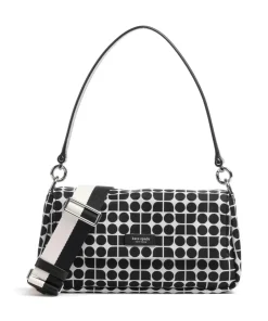 Noel Schultertasche recyceltes Polyester schwarz/weiß