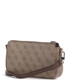 Noelle 4G Logo Schultertasche Lederimitat hellbraun