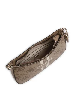 Noelle 4G Logo Schultertasche Lederimitat hellbraun