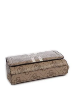 Noelle 4G Logo Schultertasche Lederimitat hellbraun