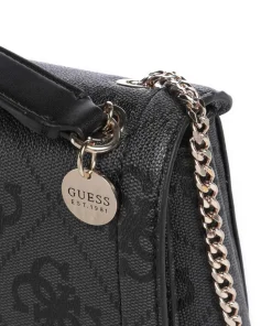 Noelle 4G Logo Schultertasche Lederimitat dunkelgrau