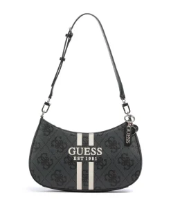 Noelle 4G Logo Schultertasche Lederimitat dunkelgrau