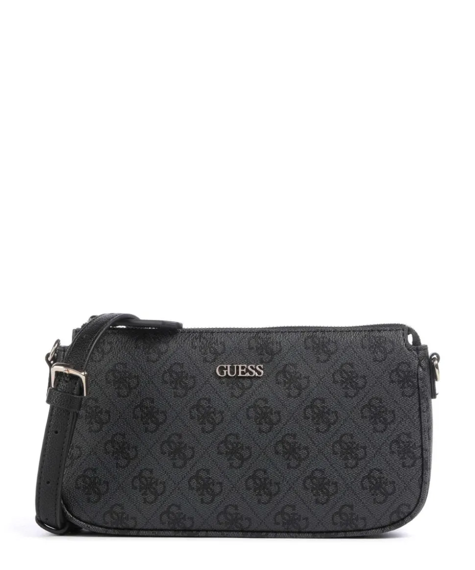 Noelle 4G Logo Schultertasche Lederimitat dunkelgrau