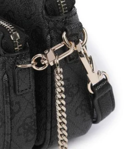 Noelle 4G Logo Schultertasche Lederimitat dunkelgrau