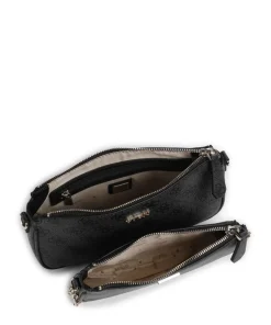 Noelle 4G Logo Schultertasche Lederimitat dunkelgrau