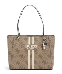 Noelle 4G Logo Shopper Lederimitat braun