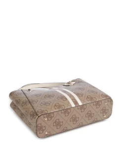 Noelle 4G Logo Shopper Lederimitat braun