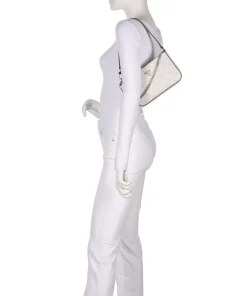 Noelle Mini Schultertasche Lederimitat weiß