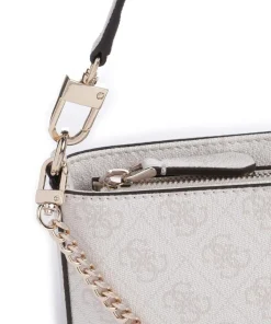 Noelle Mini Schultertasche Lederimitat weiß