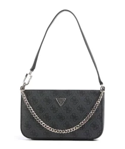 Noelle Mini Schultertasche Lederimitat dunkelgrau