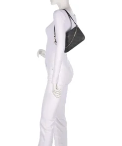 Noelle Mini Schultertasche Lederimitat dunkelgrau