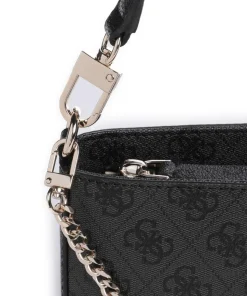 Noelle Mini Schultertasche Lederimitat dunkelgrau