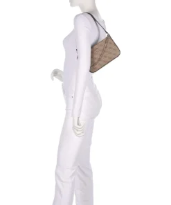 Noelle Mini Schultertasche Lederimitat hellbraun