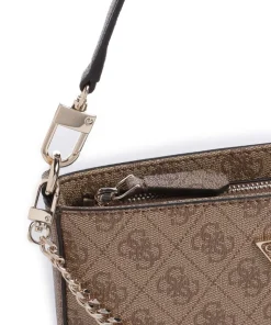 Noelle Mini Schultertasche Lederimitat hellbraun