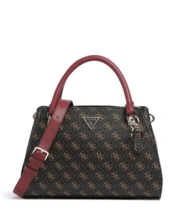 Noelle Q Logo Handtasche Lederimitat dunkelbraun