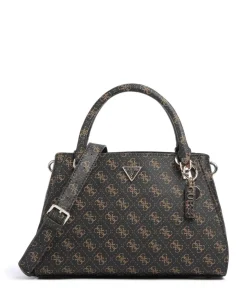 Noelle Q Logo Handtasche Lederimitat dunkelbraun