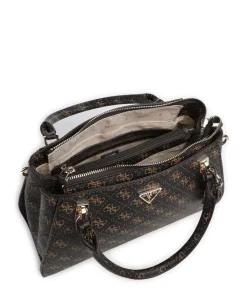 Noelle Q Logo Handtasche Lederimitat dunkelbraun