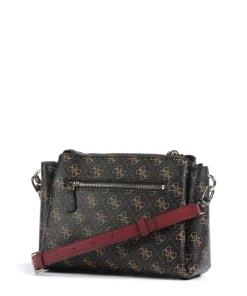 Noelle Q Logo Umhängetasche Lederimitat dunkelbraun