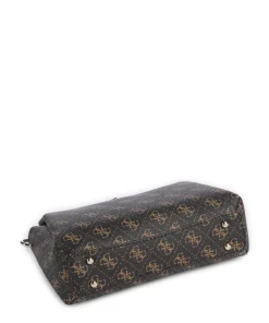 Noelle Q Logo Umhängetasche Lederimitat dunkelbraun