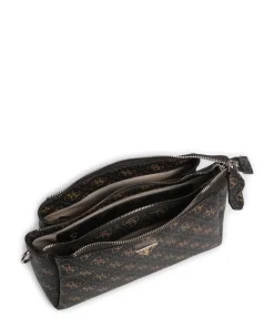 Noelle Q Logo Umhängetasche Lederimitat dunkelbraun