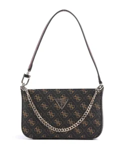 Noelle Schultertasche Lederimitat dunkelbraun